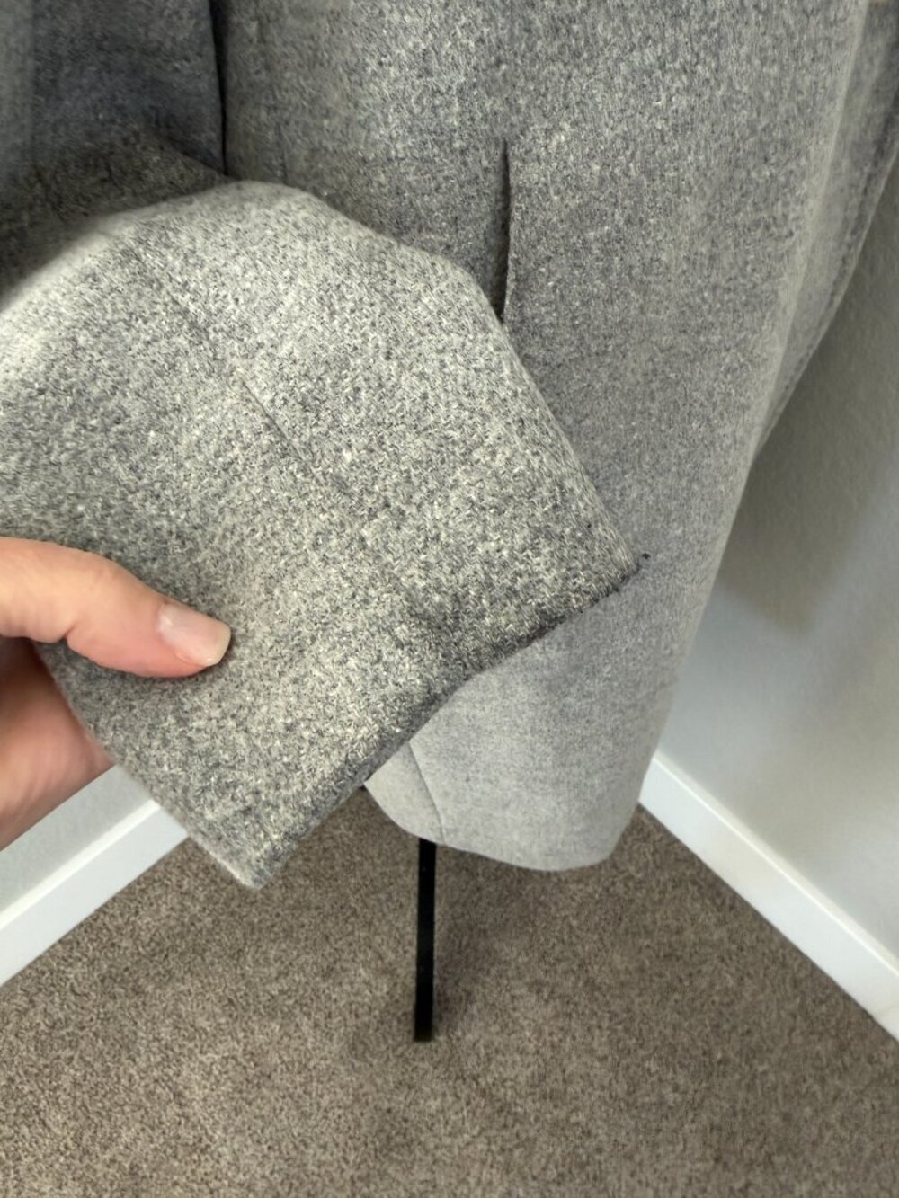 BABATON for Aritzia Wool Single Button Coat Gray XS - Picture 14 of 15